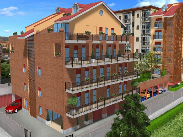 Modello 3D e Render nuovo progetto a Nichelino (TO) - La Torinese s.r.l. (2008)